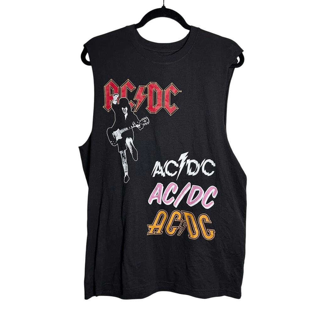AC/DC Graphic Black Sleeveless Tee Size M